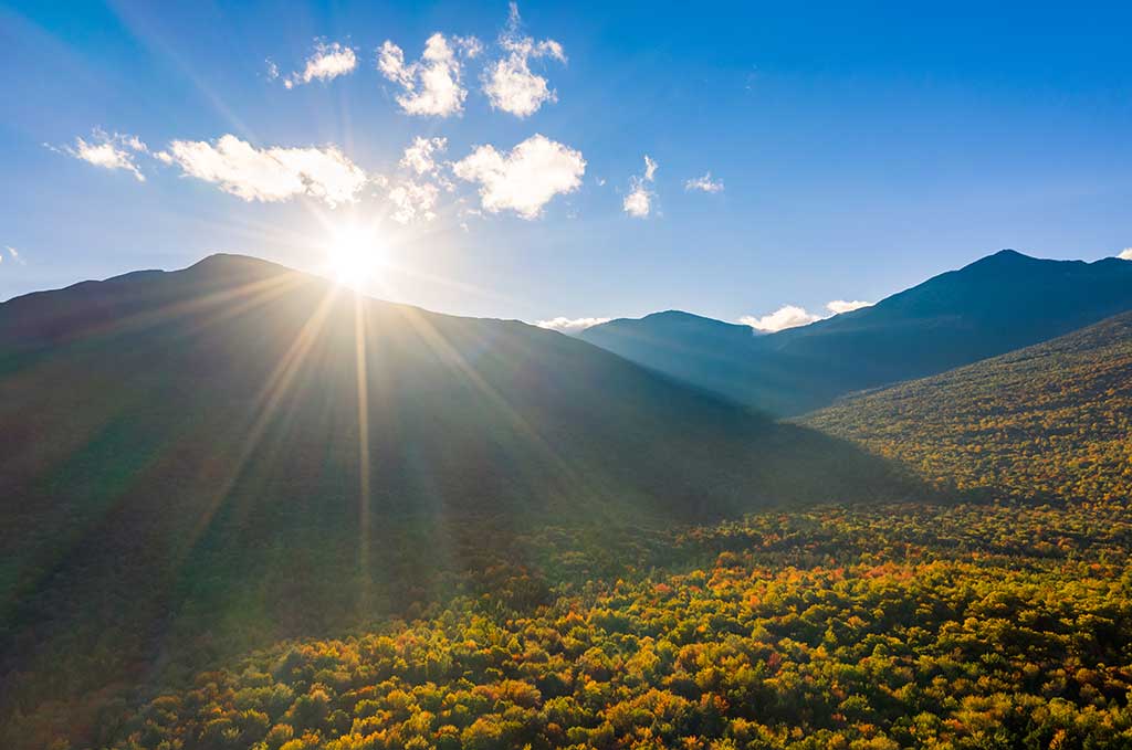 White Mountains during fall in New Hampshire